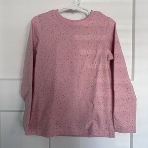 Hanna Andersson gold foil Polka Dot Kids Long Sleeve Shirt